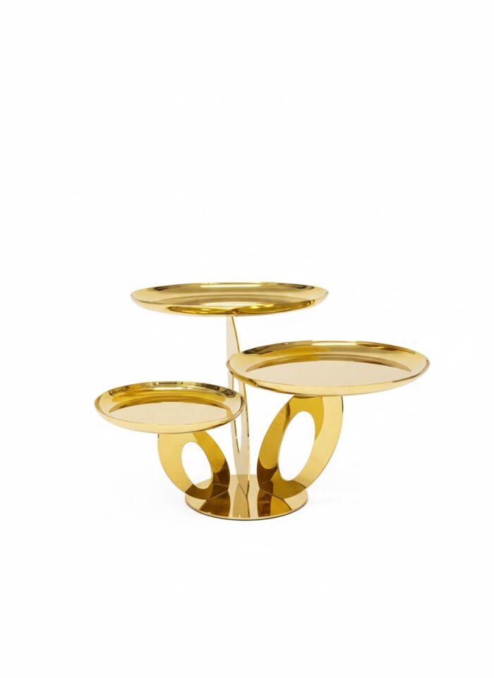 QUEEN GOLD 3 LÜ SUNUM TABAĞI 26X20X15 CM