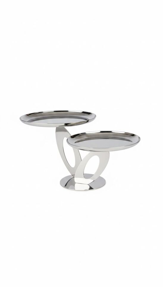 QUEEN SILVER 2 Lİ SUNUM TABAĞI 26X20 CM