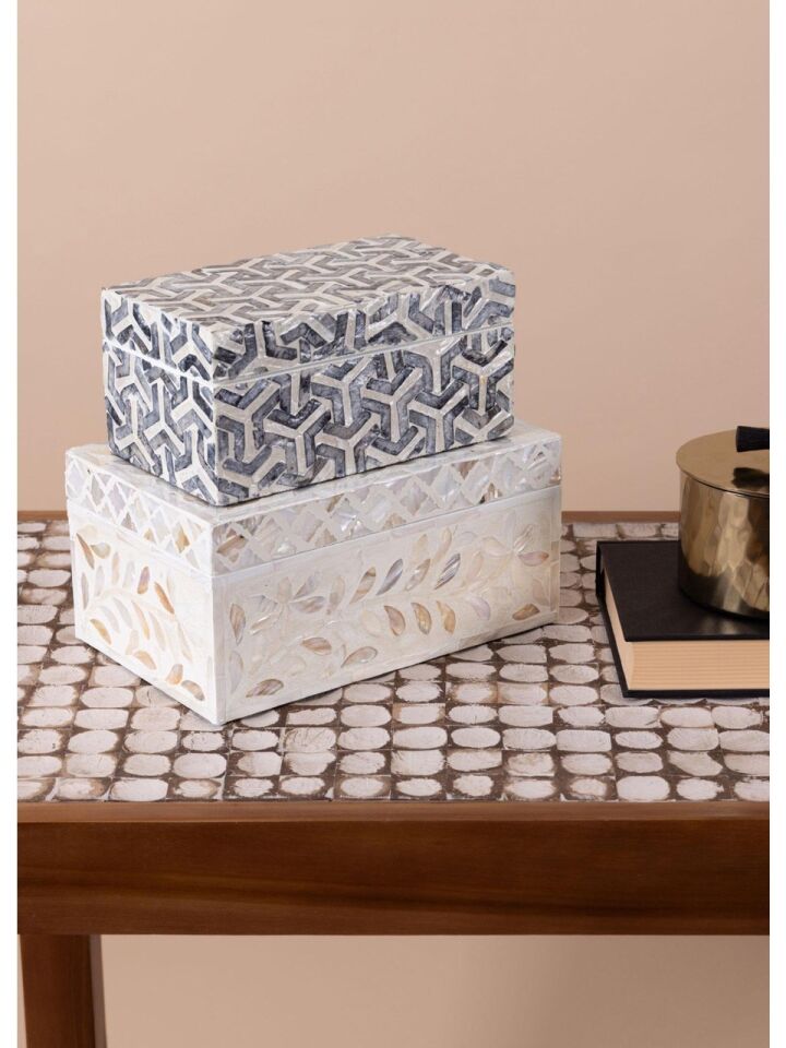Sedef Dikdörtgen Kutu 21x12x10 cm