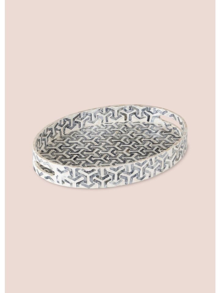 Sedef Oval Tepsi 45x33x6cm