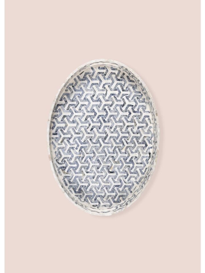 Sedef Oval Tepsi 45x33x6cm