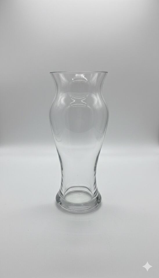 ŞEFFAF CAM VAZO UZUN 25.5 CM