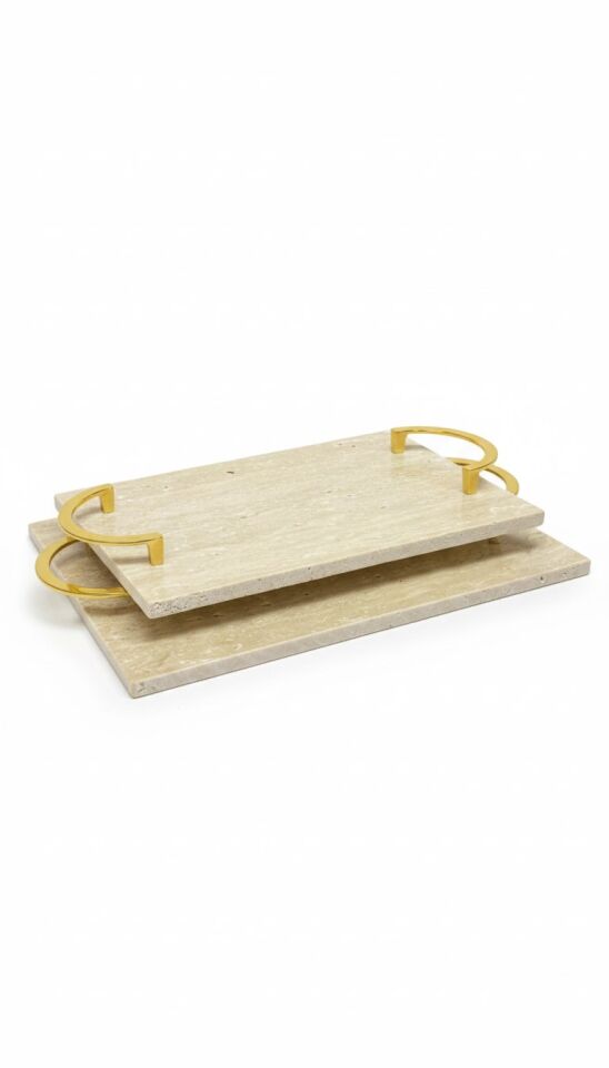 TRAVIS 2Lİ DIKD. TEPSİ SETİ  34 x 25 cm - 30 x 20 cm
