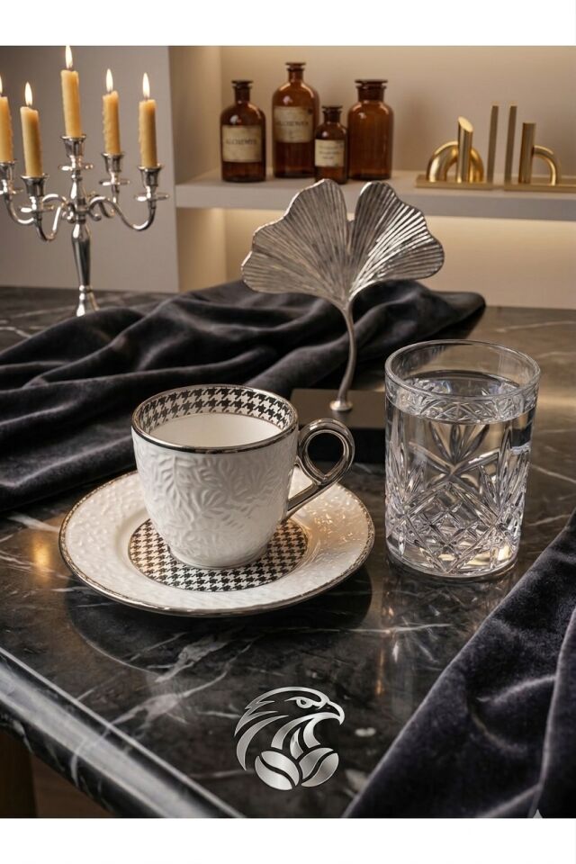 100CC 6LI FİNCAN KABARTMA SİLVER
