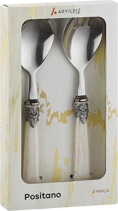 ARYILDIZ POSITANO SALATA SERVIS SET CREAM 2 PRC