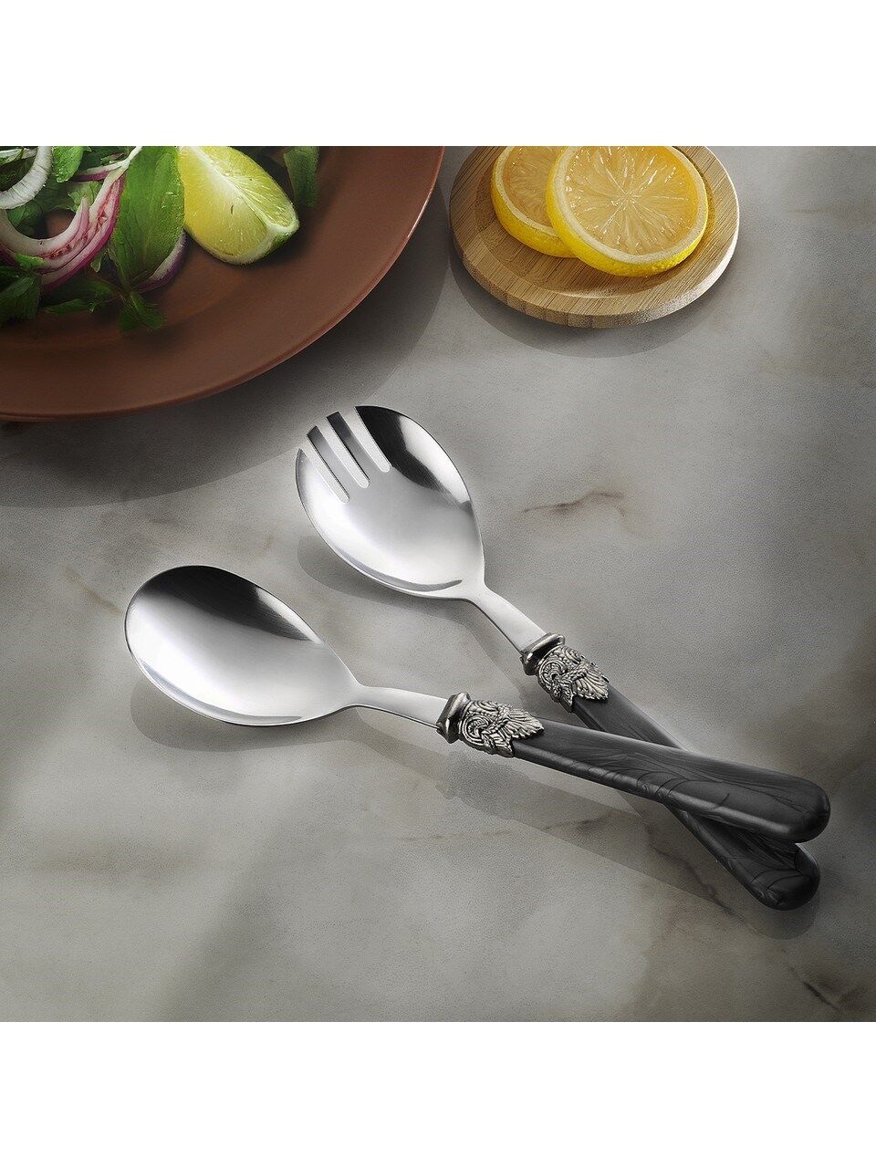 ARYILDIZ POSITANO SALATA SERVIS SET GREY 2 PRC