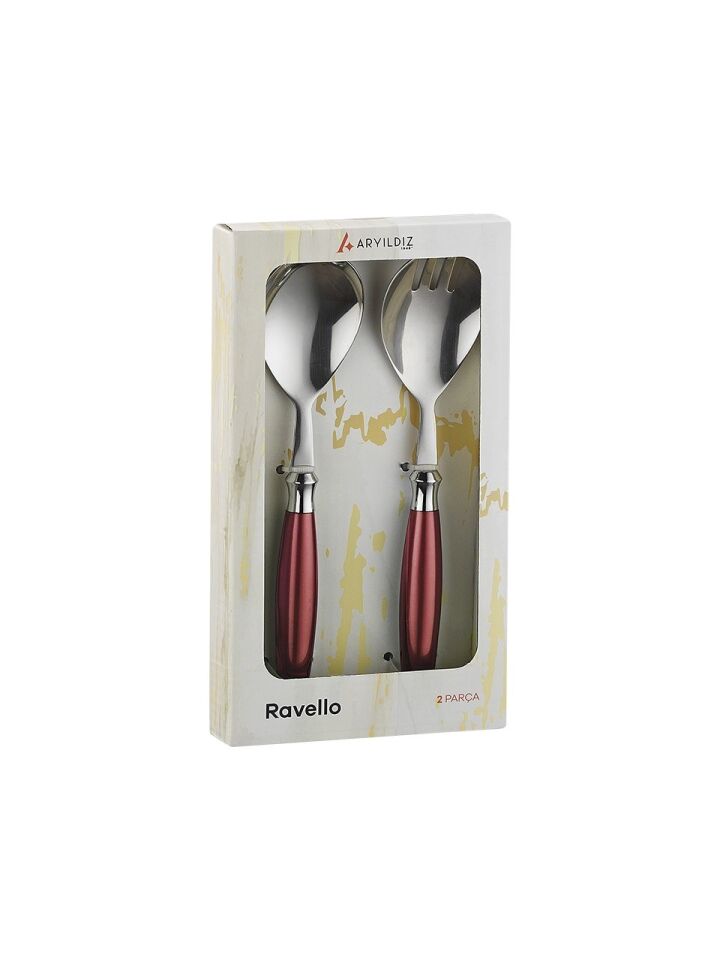 ARYILDIZ RAVELLO SALATA SERVIS SET BURGUNDY 2 PRC