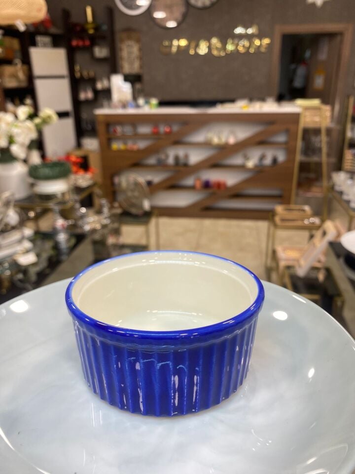 TULU 9 CM KLASİK SUFLE KABI TREND 33 MAVİ