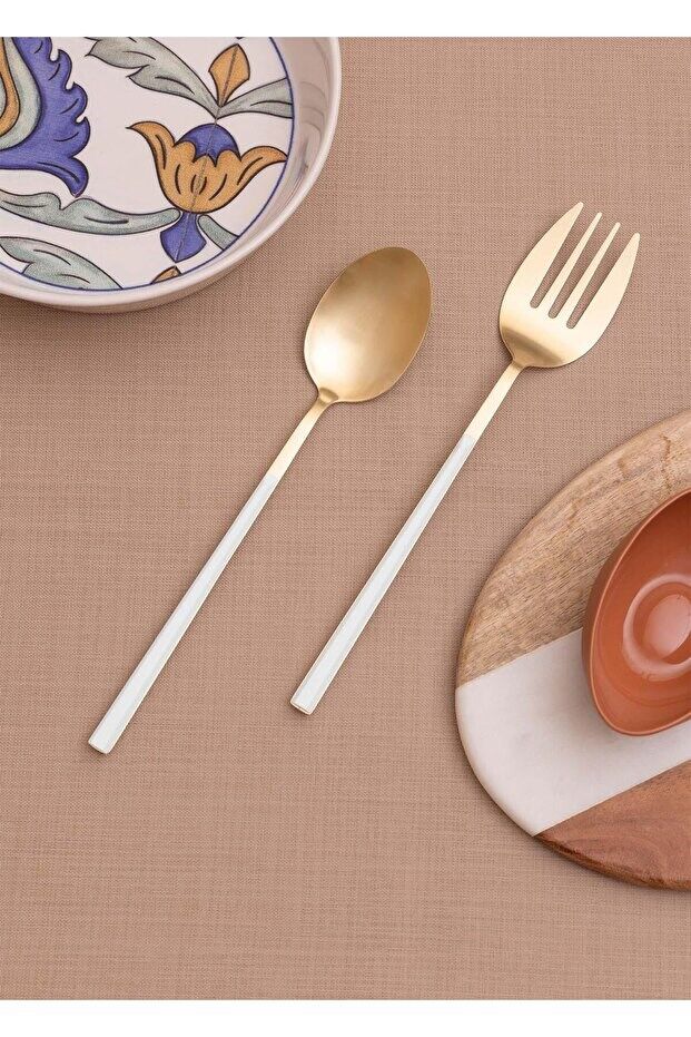 Bianco Salata Servis Takımı Gold 2 Parça