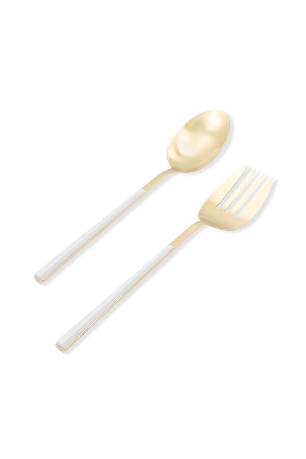 Bianco Salata Servis Takımı Gold 2 Parça