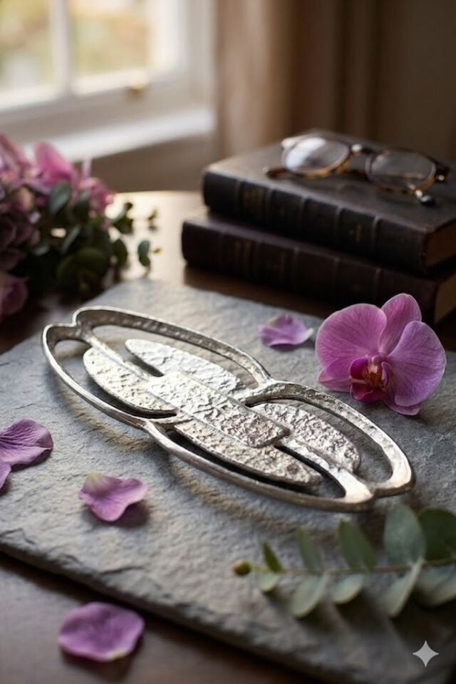 FESTIVE OVAL MEYVELIK SILVER 36X14 CM - KÜÇÜK BOY - 1 ADET
