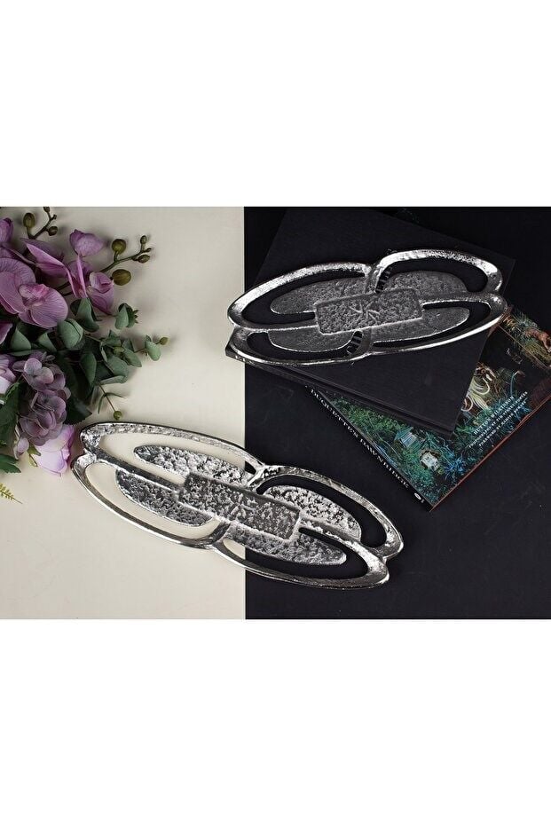 FESTIVE OVAL MEYVELIK SILVER 36X14 CM - KÜÇÜK BOY - 1 ADET