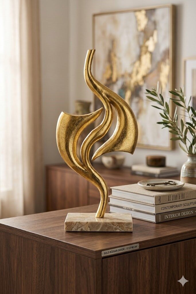GOLD RÜZGAR DEKOR 13*23*48 CM