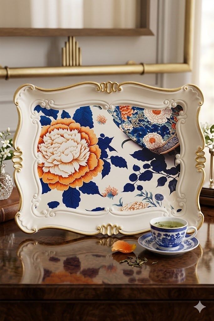 BEYAZ ORTANCA TEPSİ BÜYÜK 33X42 CM
