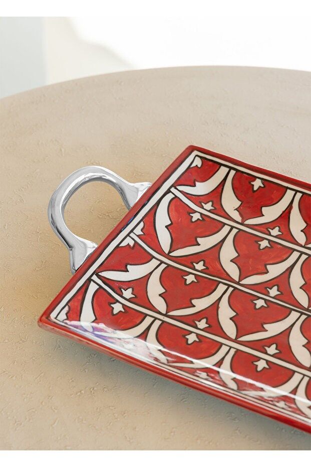 CORALLO SERVİS TEPSİSİ KIRMIZI 47X27 CM