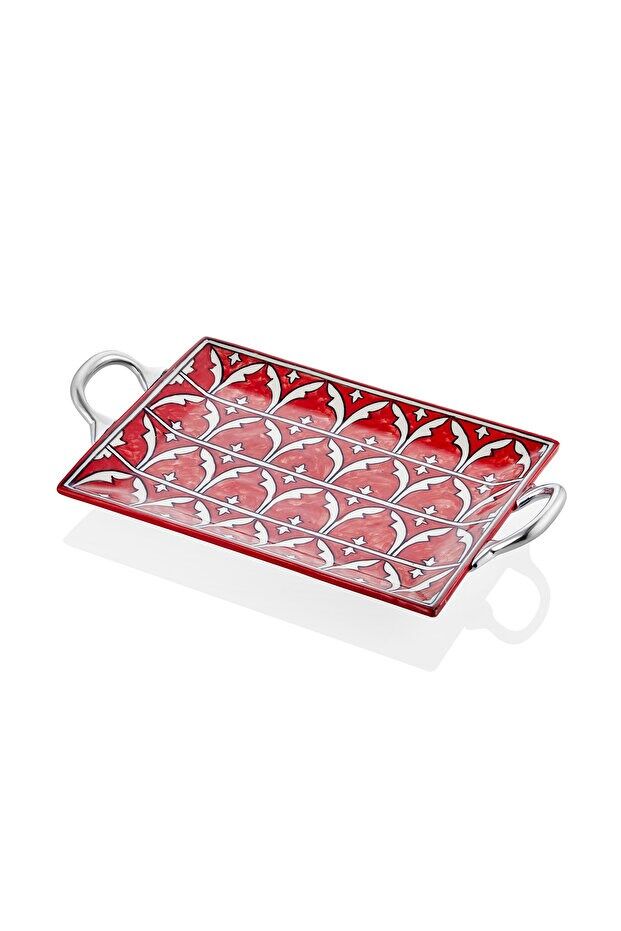 CORALLO SERVİS TEPSİSİ KIRMIZI 47X27 CM
