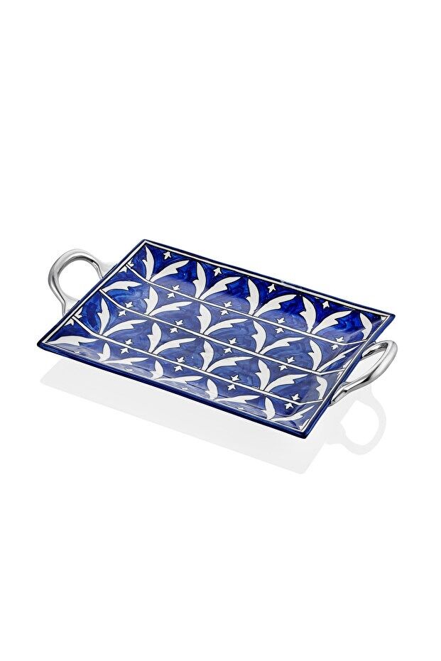CORALLO SERVİS TEPSİSİ MAVİ 47X27 CM