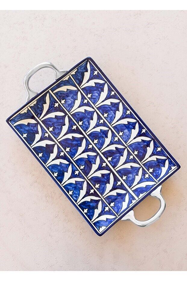 CORALLO SERVİS TEPSİSİ MAVİ 47X27 CM