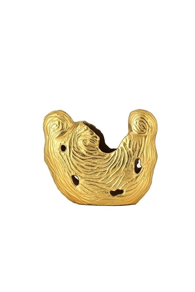GOLD DEKORATİF TAVUK VAZO 26*9*22 CM
