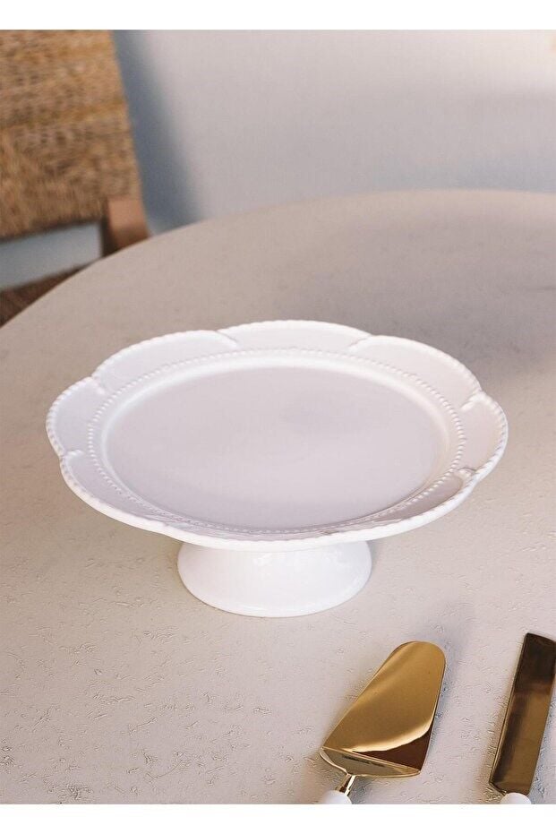Grande Pasta Kek Standı Beyaz 31x12 cm