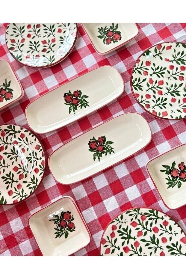 HANDE MADE NAR 4 KİŞİLİK 10 PARÇA KAHVALTI SETİ