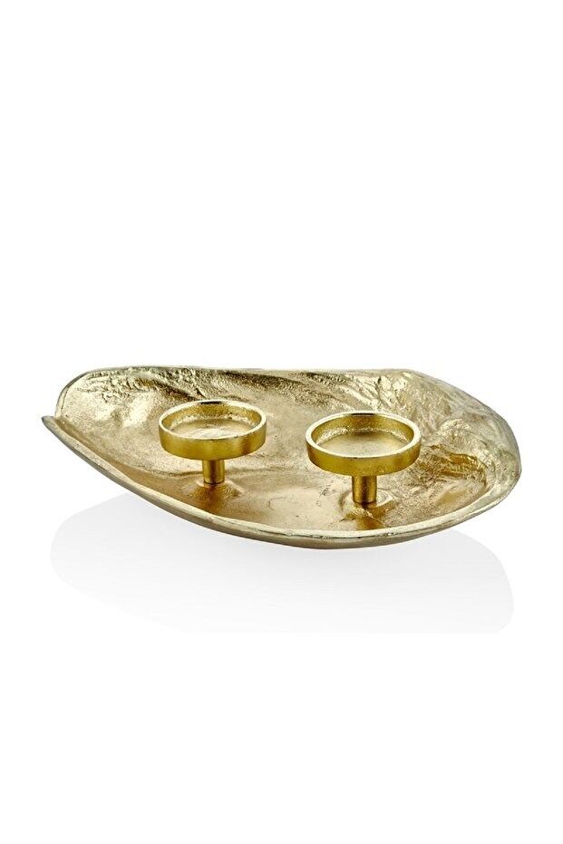 DISH GOLD IKILI MUMLUK 31X24X6 CM