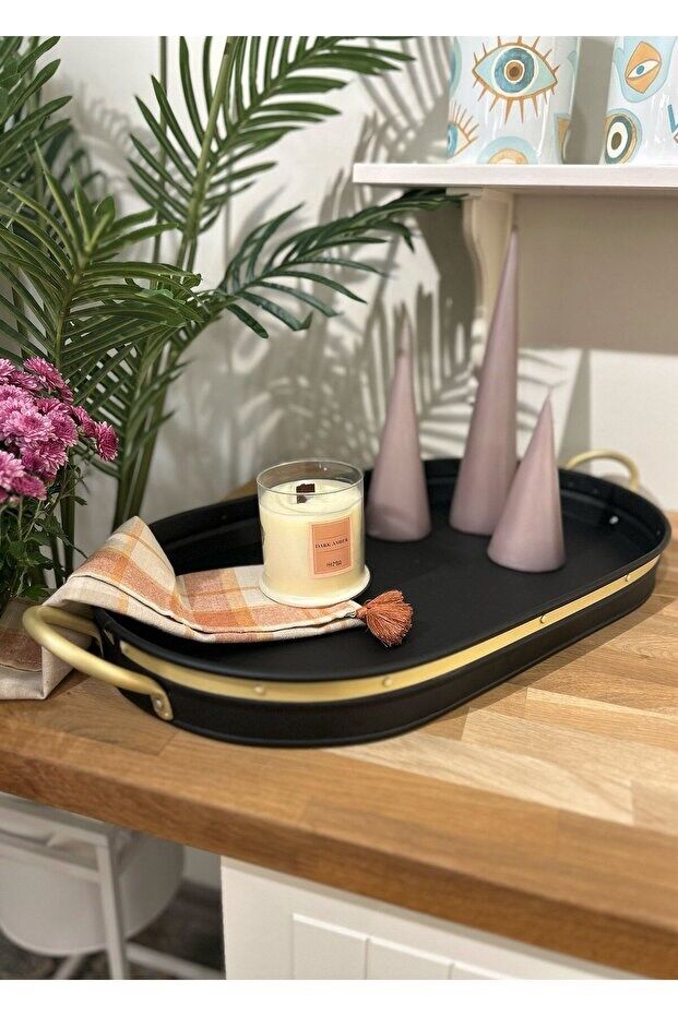 Galvin Tepsi Siyah 65x33 cm