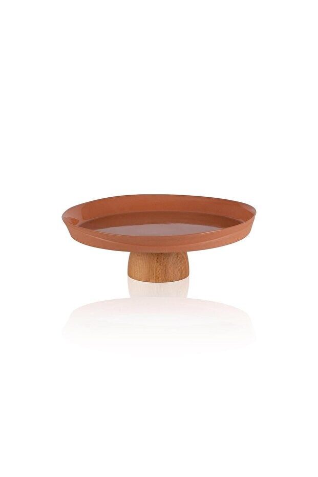 Limoges Ahşap Ayaklı Tabak Terracota 22 cm