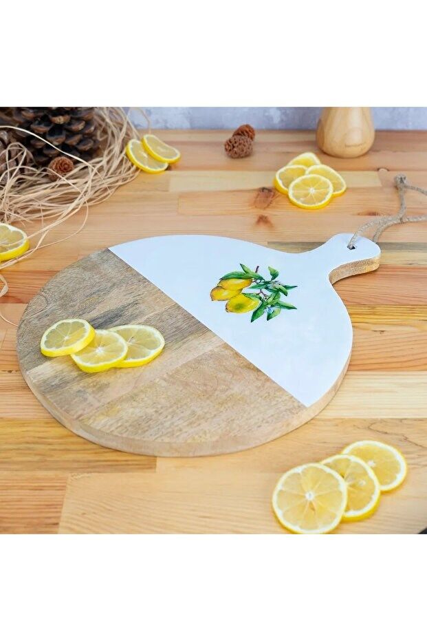 Kangura - Yuvarlak kesme Tahtası Limon