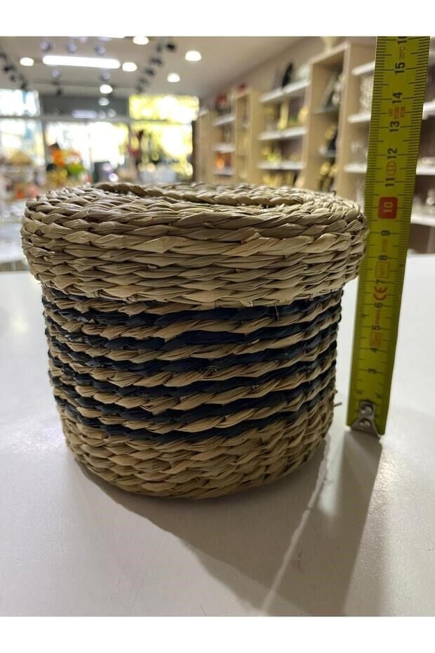KAPAKLI HASIR SEPET KÜÇÜK BOY 10 X 13 CM