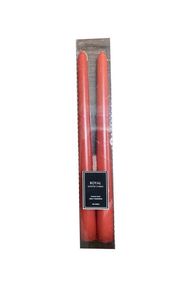 KIRMIZI KONİK ŞAMDAN MUM 25,5 CM