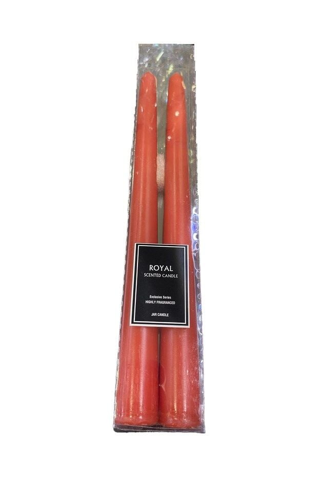 KIRMIZI KONİK ŞAMDAN MUM 25,5 CM