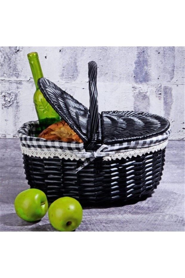 LNY-07 BLACK PİKNİK ORTA SEPETİ