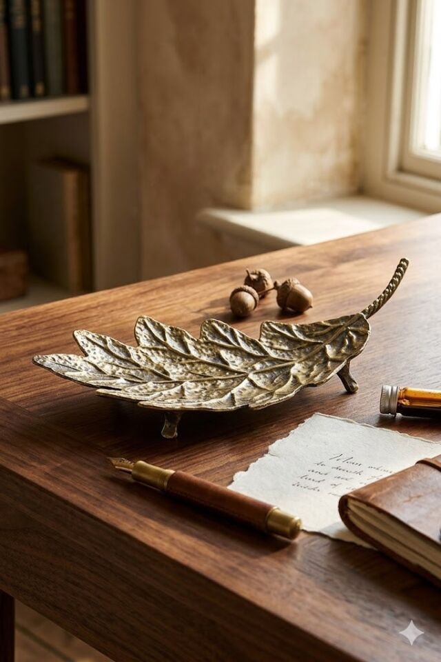 METAL YAPRAK DEKOR KÜÇÜK 50 x 22 cm