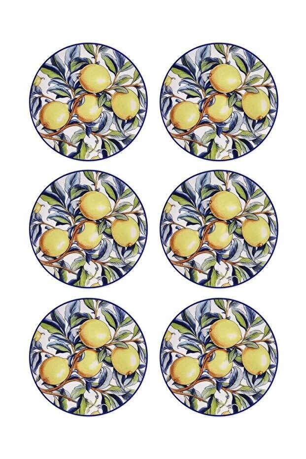 Odore Di Limone Pasta Tabağı 6lı Set 19 cm