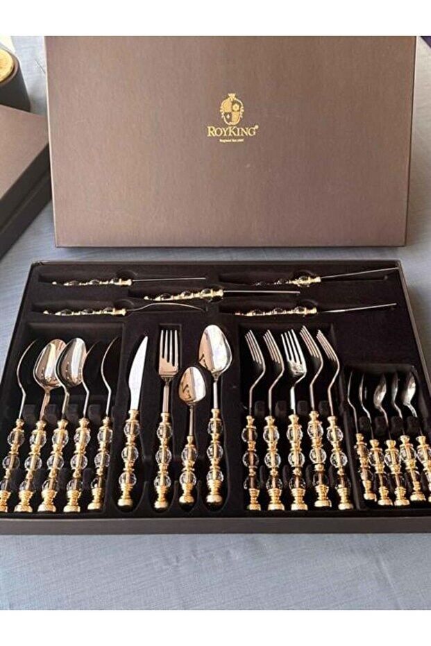 RUSTİK 24 PARÇA YEMEK SETİ ALTIN