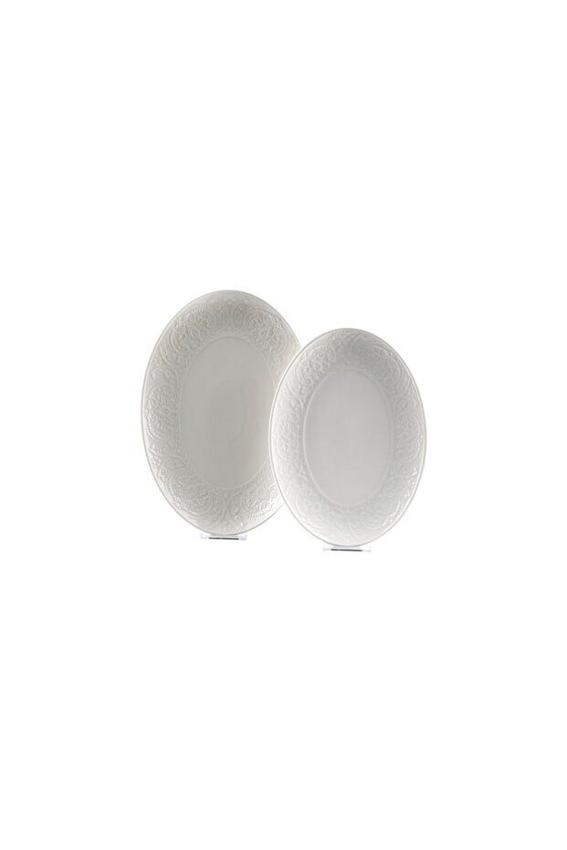 VICTORIA ROUND NEW BONE 2Lİ OVAL TABAK SETİ
