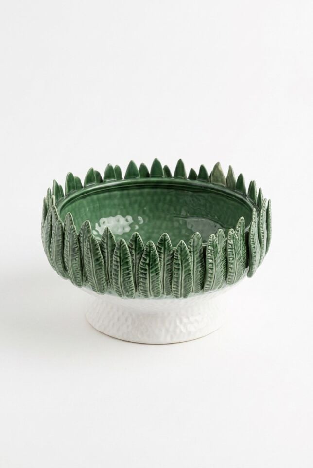 GREN PALM AYAKLI KASE 24X24X12 CM
