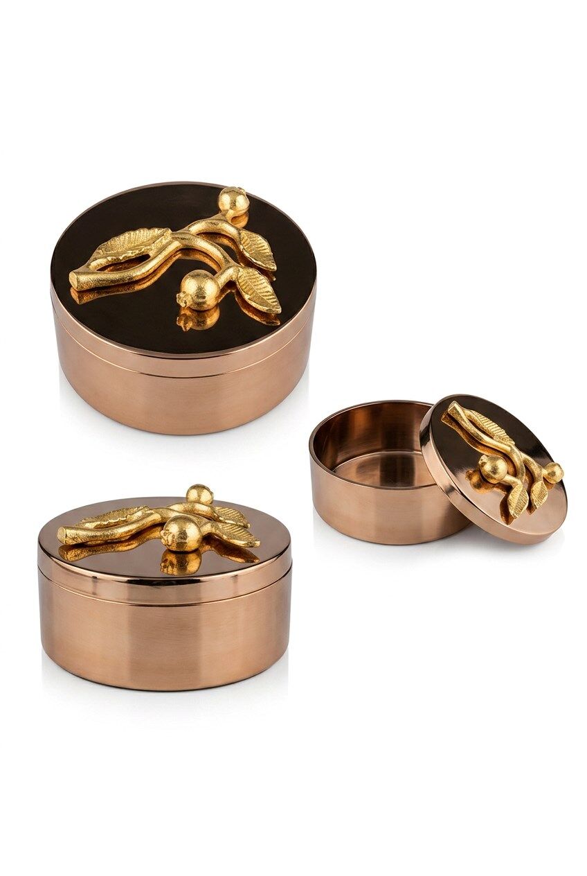 LEAF ROSE GOLD DEKORATİF KUTU