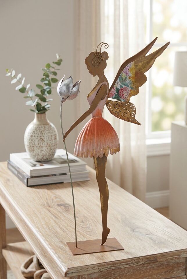 METAL KIRMIZI PERİ BİBLO 10X33X69 CM
