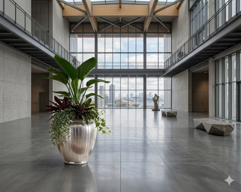 PANALI PNL-MG83 L METAL DEKORATİF SAKSI 60 X 63 CM