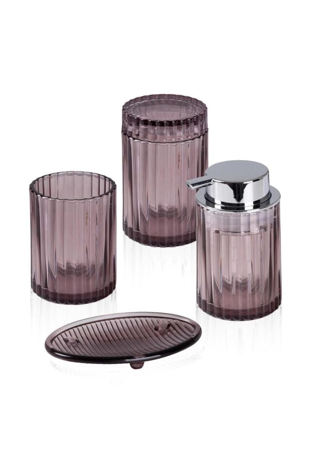 Vinka Banyo Seti 4 Parça Mor 300 ml