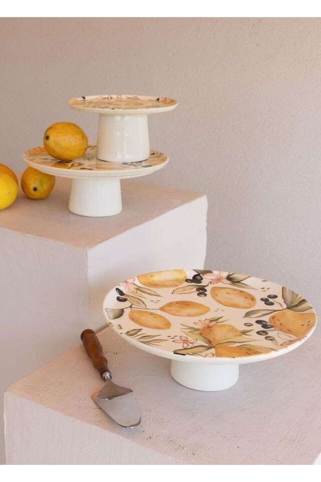 Limoncello Ayaklı Servis Tabağı 30 cm
