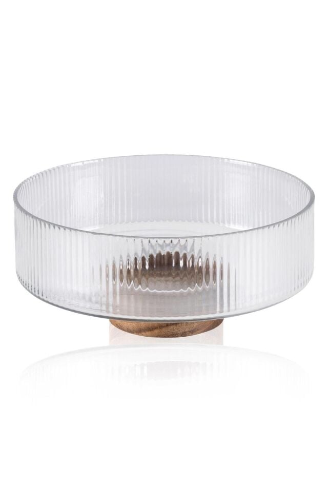 Ayaklı Cam Kase 26x11 cm