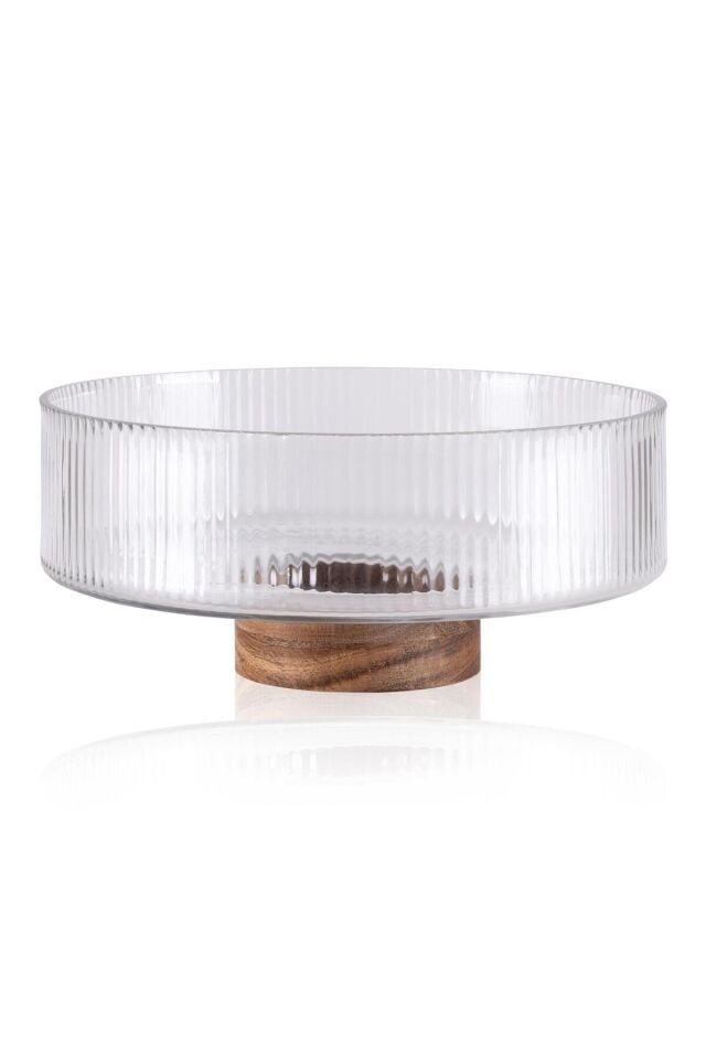 Ayaklı Cam Kase 26x11 cm