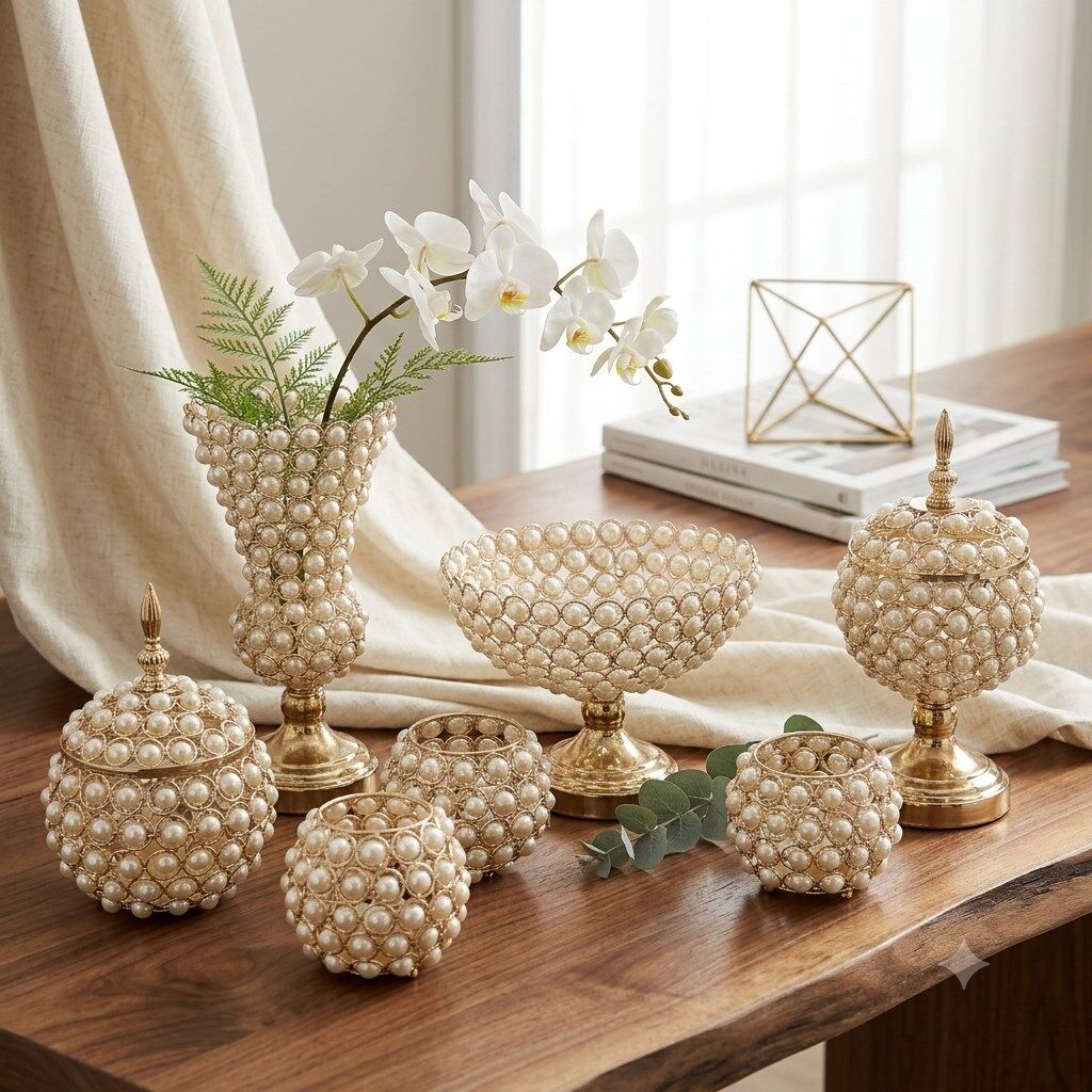 İNCİLİ SET 7 PCS GOLD