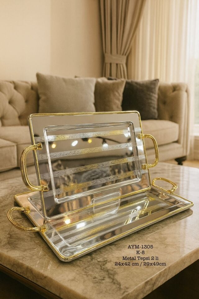 METAL TEPSİ 2Lİ SET