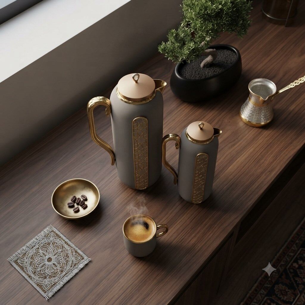 TERMOS LUX 2Lİ - kahverengi mat