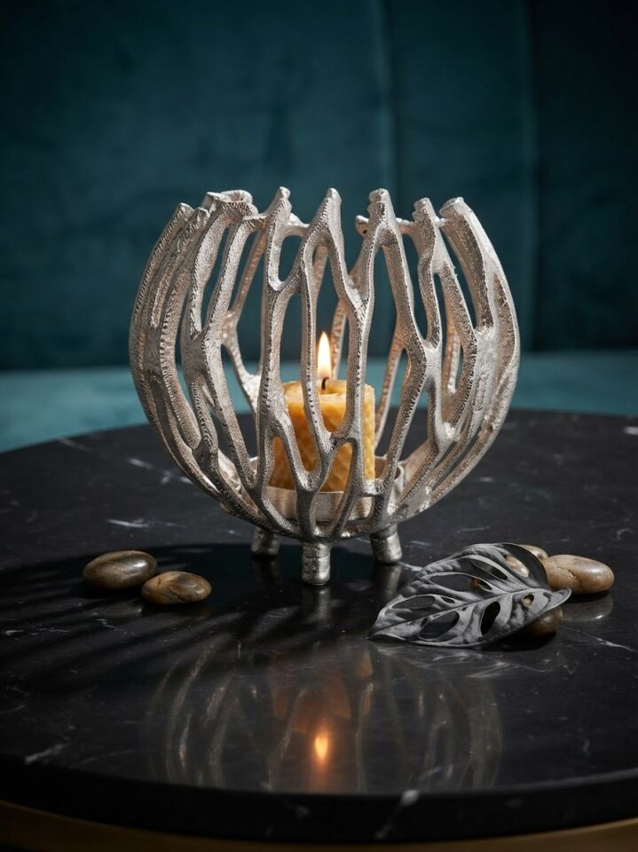 METAL KAFES MUMLUK GÜMÜŞ