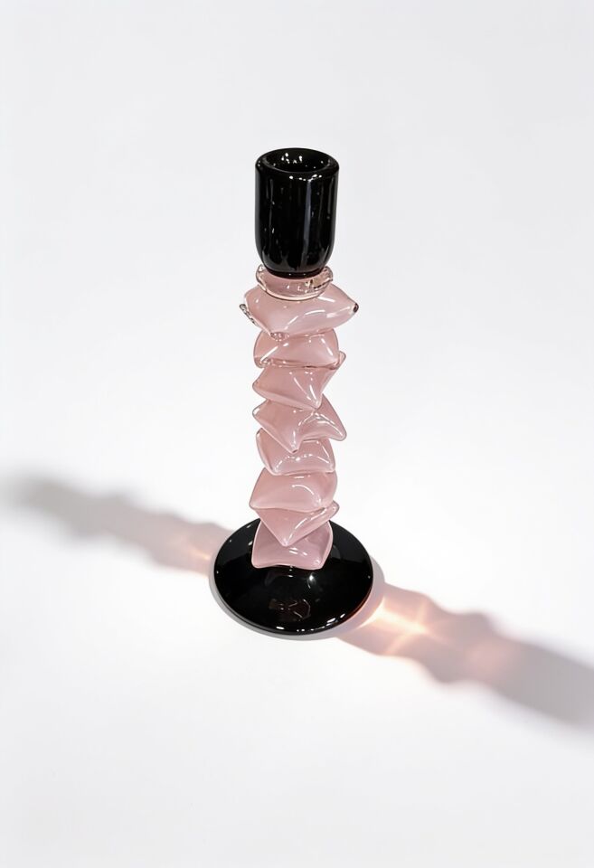 İTHAL SLICE CAM ŞAMDAN PEMBE BÜYÜK 33 CM